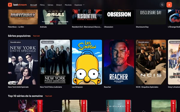 Popular series with new-season badges.